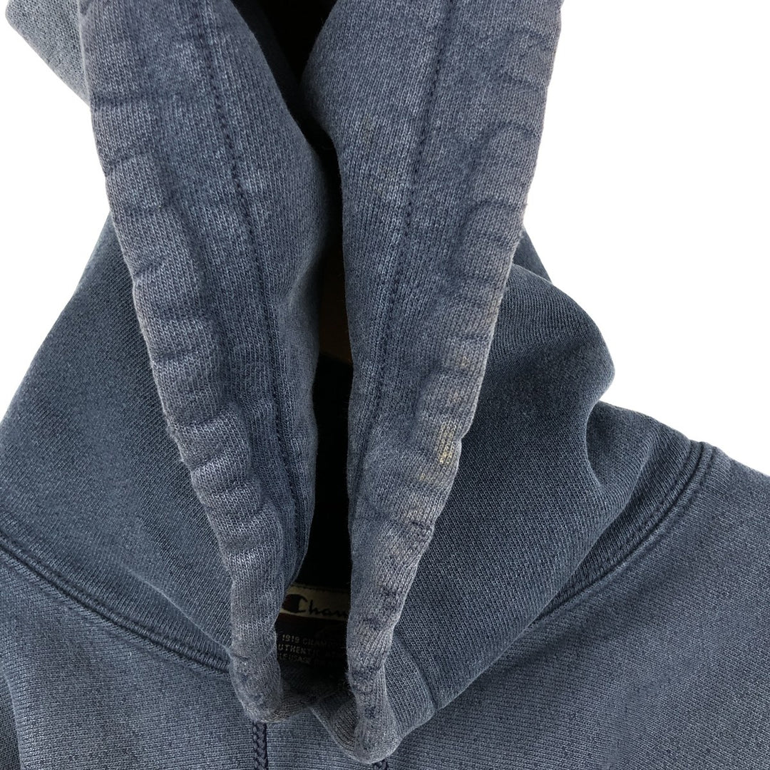 2000'S Champion PREMIUM REVERSE WEAVE Premium Reverse Weave Sweatshirt Pullover Hoodie, Men's Size M cotton navy blue type Vintage Second Hand