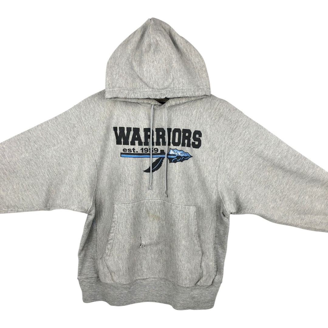 2000'S Champion PREMIUM REVERSE WEAVE Premium Reverse Weave Sweatshirt Pullover Hoodie, Men's Size M cotton gray type Vintage Second Hand