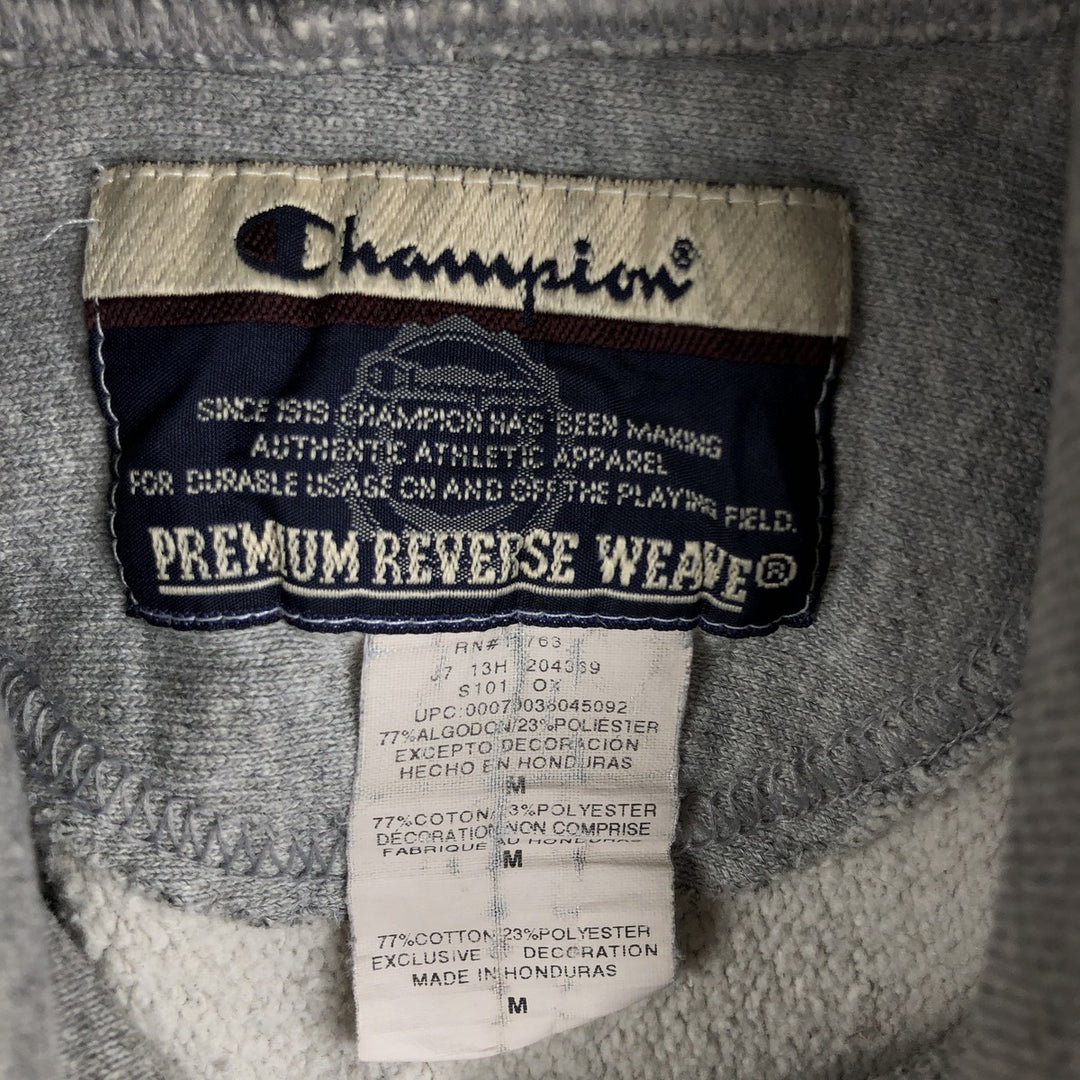 2000'S Champion PREMIUM REVERSE WEAVE Premium Reverse Weave Sweatshirt Pullover Hoodie, Men's Size M cotton gray type Vintage Second Hand