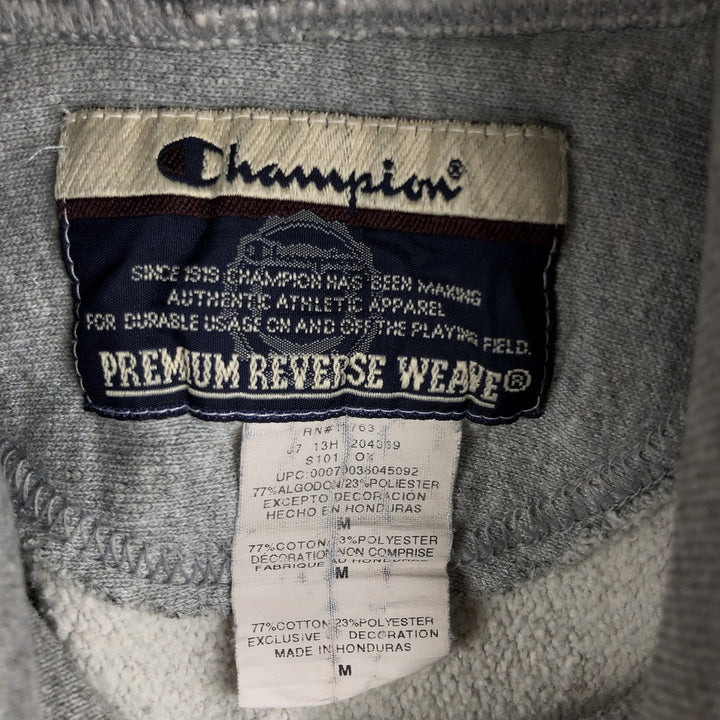 2000'S Champion PREMIUM REVERSE WEAVE Premium Reverse Weave Sweatshirt Pullover Hoodie, Men's Size M cotton gray type Vintage Second Hand