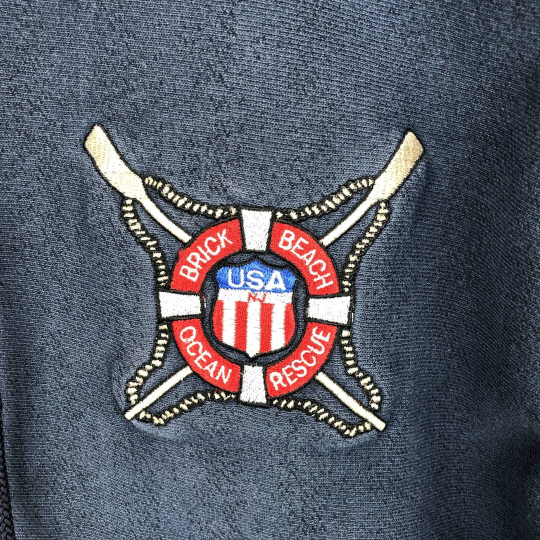 2000'S Champion PREMIUM REVERSE WEAVE Premium Reverse Weave Sweatshirt Pullover Hoodie, Men's Size L cotton navy blue type Vintage Second Hand
