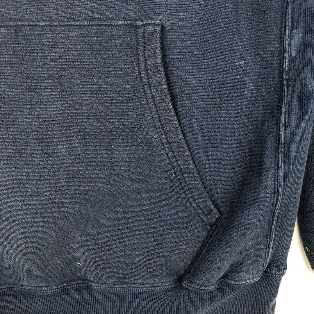 2000'S Champion PREMIUM REVERSE WEAVE Premium Reverse Weave Sweatshirt Pullover Hoodie, Men's Size L cotton navy blue type Vintage Second Hand