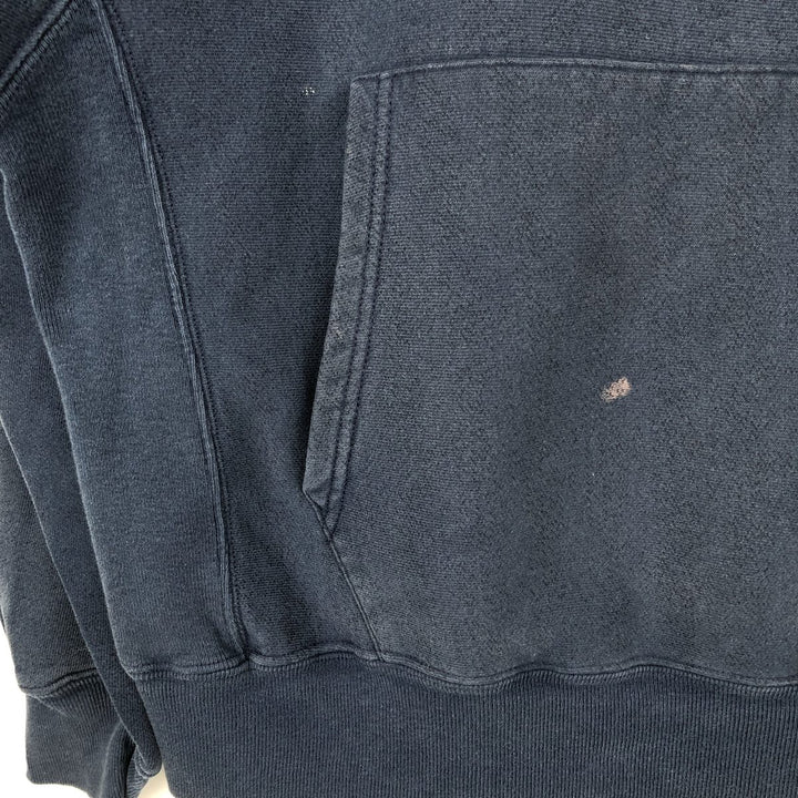 2000'S Champion PREMIUM REVERSE WEAVE Premium Reverse Weave Sweatshirt Pullover Hoodie, Men's Size L cotton navy blue type Vintage Second Hand