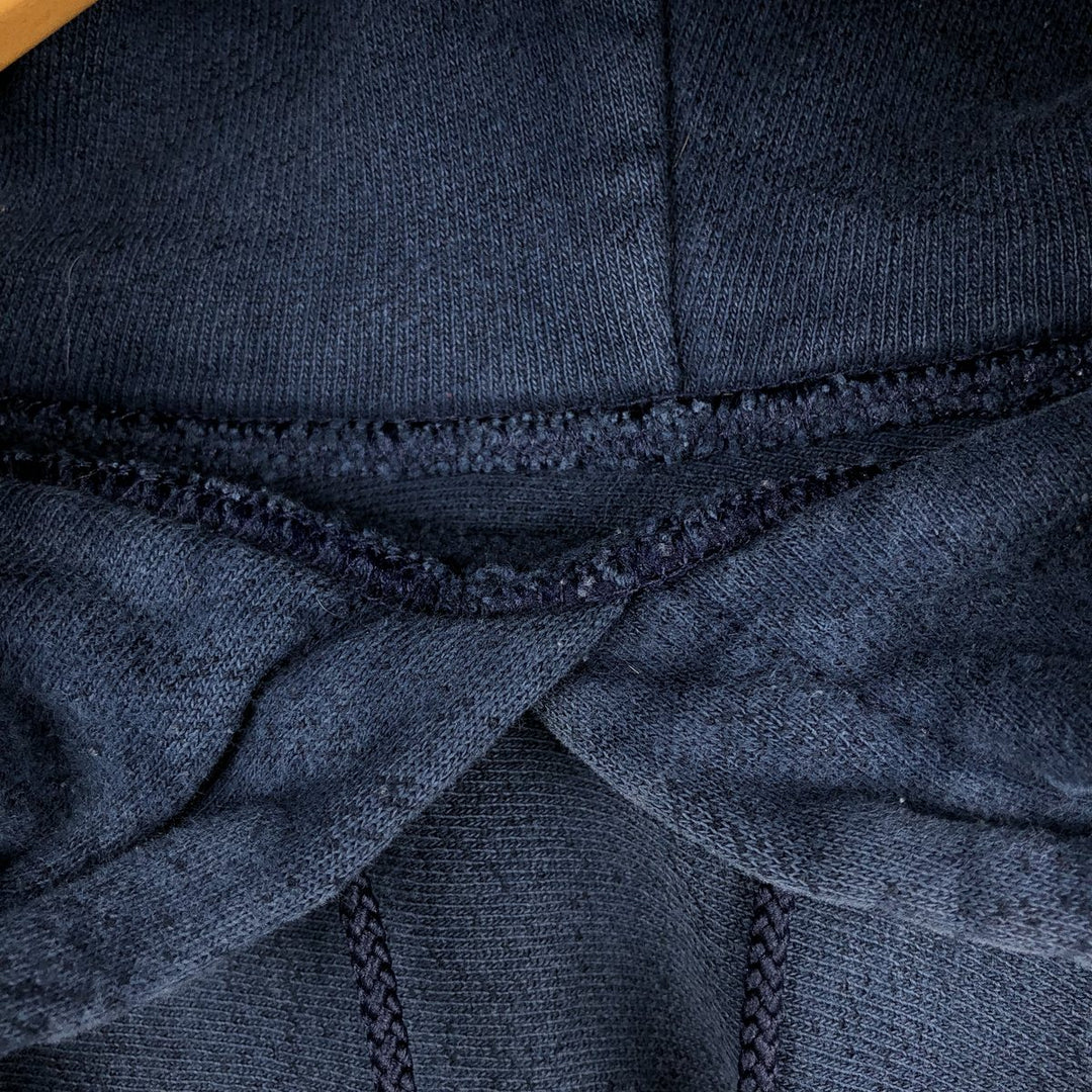 2000'S Champion PREMIUM REVERSE WEAVE Premium Reverse Weave Sweatshirt Pullover Hoodie, Men's Size L cotton navy blue type Vintage Second Hand