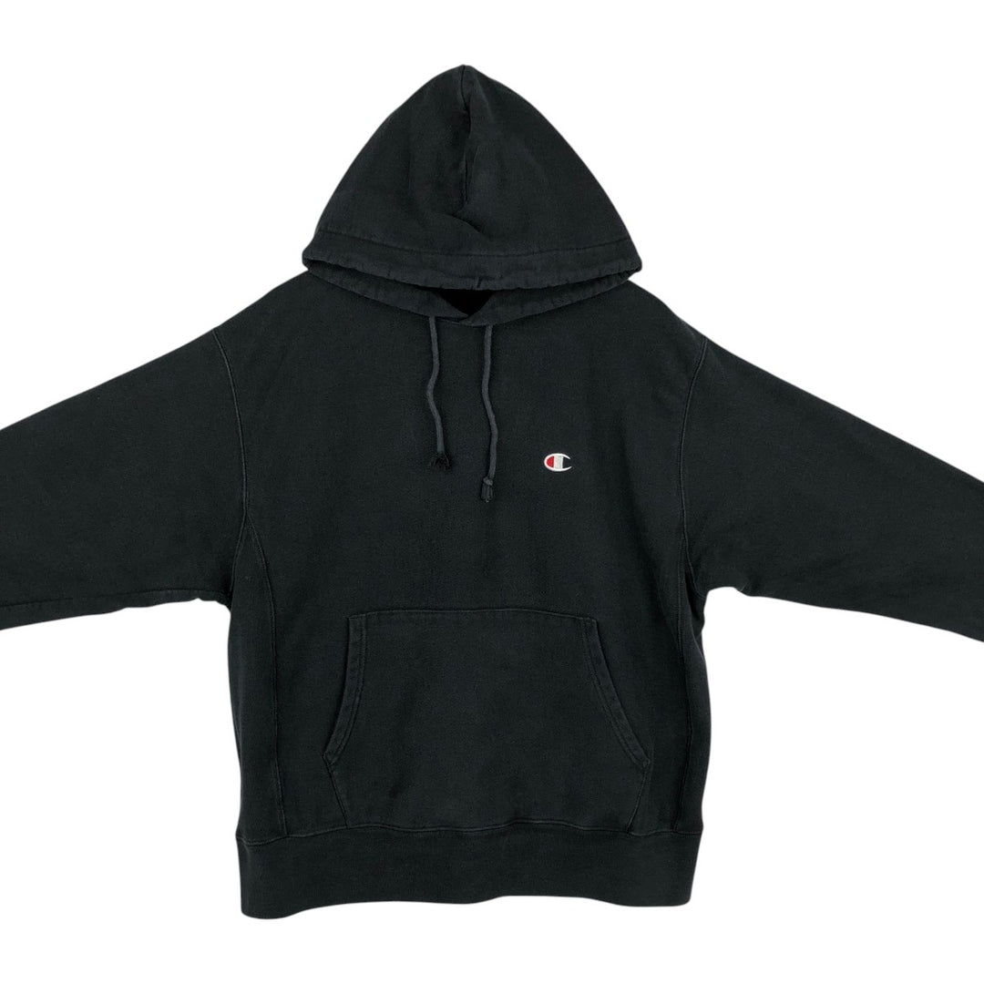 Champion REVERSE WEAVE Reverse Weave Sweat Pullover Hoodie Men's L size cotton black type Vintage Second Hand