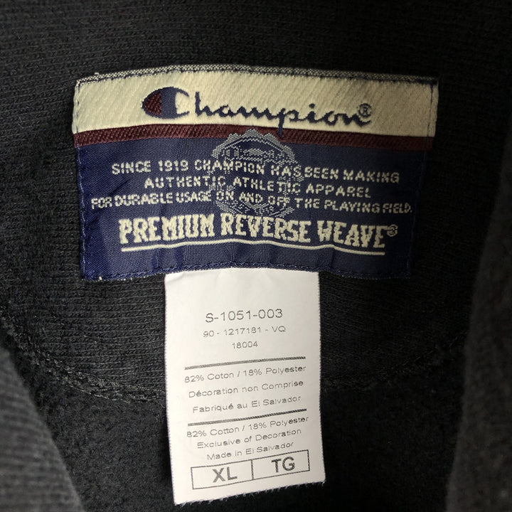 00'S Champion PREMIUM REVERSE WEAVE Premium Reverse Weave Sweat Pullover Hoodie Men's XL cotton Charcoal Vintage Second Hand