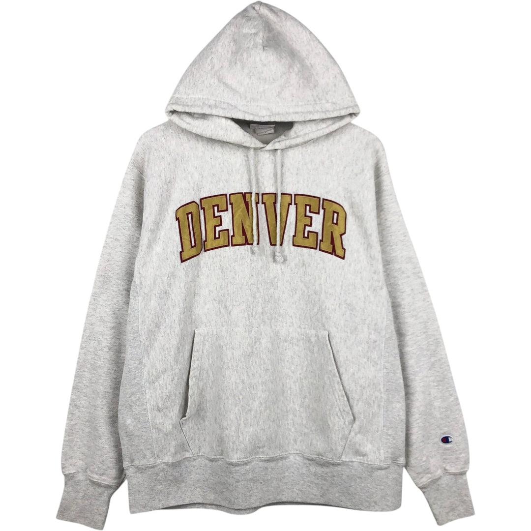 Champion Reverse Weave College Sweatshirt Full Zip Hoodie, Men's Size L cotton gray type Vintage Second Hand