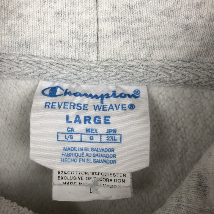 Champion Reverse Weave College Sweatshirt Full Zip Hoodie, Men's Size L cotton gray type Vintage Second Hand
