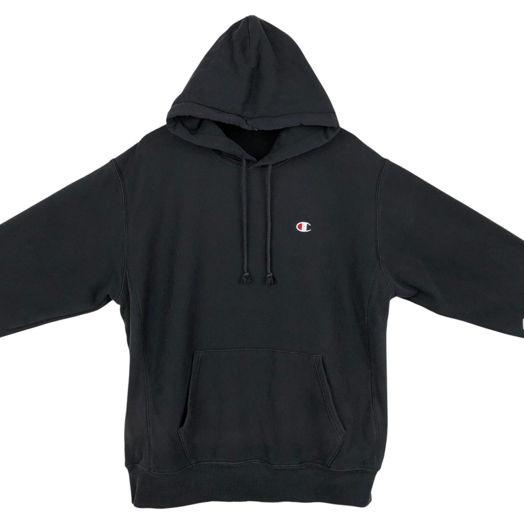 Champion REVERSE WEAVE Reverse Weave Sweat Pullover Hoodie Men's XL cotton black type Vintage Second Hand
