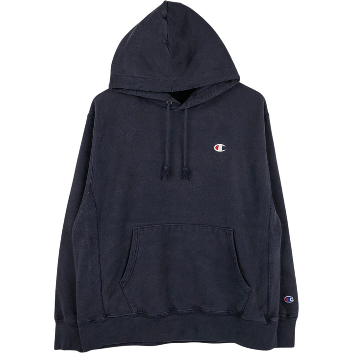 Champion REVERSE WEAVE Reverse Weave Sweat Pullover Hoodie Men's L size cotton navy blue type Vintage Second Hand