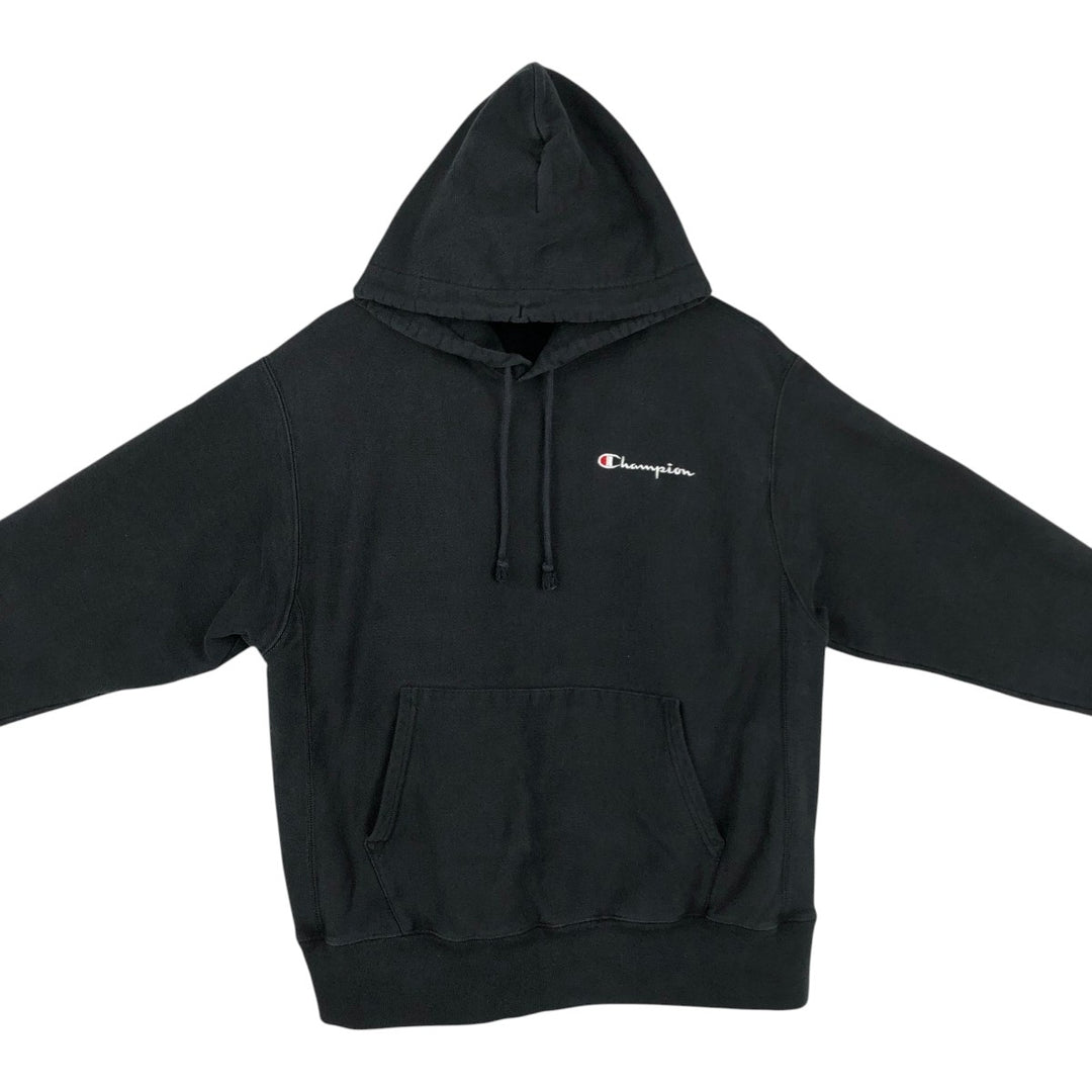 Champion REVERSE WEAVE Reverse Weave Sweat Pullover Hoodie Men's L size cotton black type Vintage Second Hand