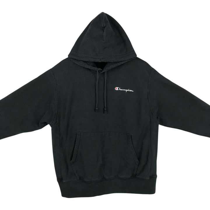 Champion REVERSE WEAVE Reverse Weave Sweat Pullover Hoodie Men's L size cotton black type Vintage Second Hand