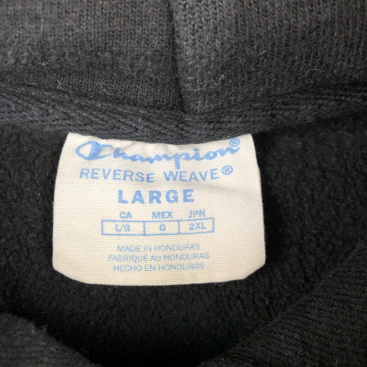 Champion REVERSE WEAVE Reverse Weave Sweat Pullover Hoodie Men's L size cotton black type Vintage Second Hand