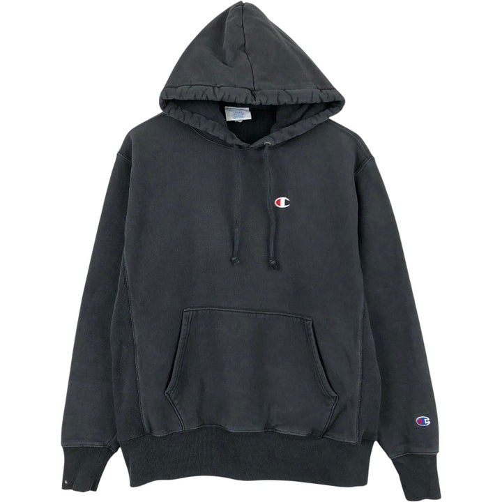 Champion REVERSE WEAVE Reverse Weave Sweat Pullover Hoodie Men's L size cotton black type Vintage Second Hand