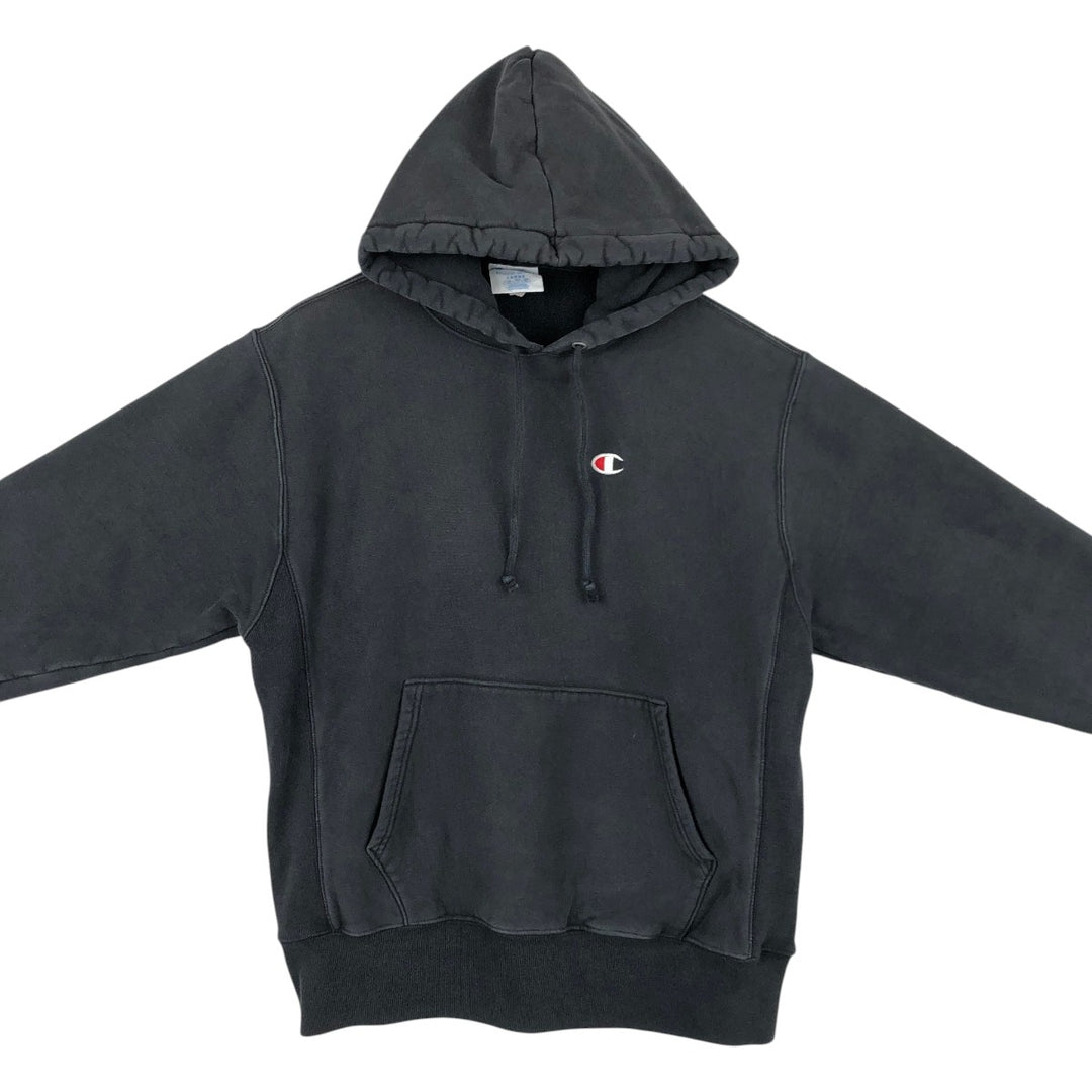 Champion REVERSE WEAVE Reverse Weave Sweat Pullover Hoodie Men's L size cotton black type Vintage Second Hand