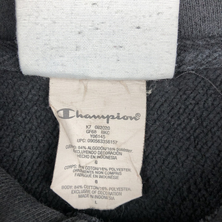 Champion REVERSE WEAVE Reverse Weave Sweat Pullover Hoodie Men's L size cotton black type Vintage Second Hand