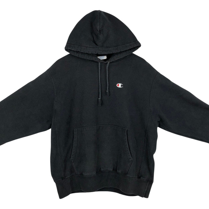 Champion REVERSE WEAVE Reverse Weave Sweat Pullover Hoodie Men's L size cotton black type Vintage Second Hand