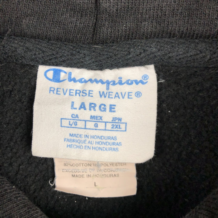 Champion REVERSE WEAVE Reverse Weave Sweat Pullover Hoodie Men's L size cotton black type Vintage Second Hand