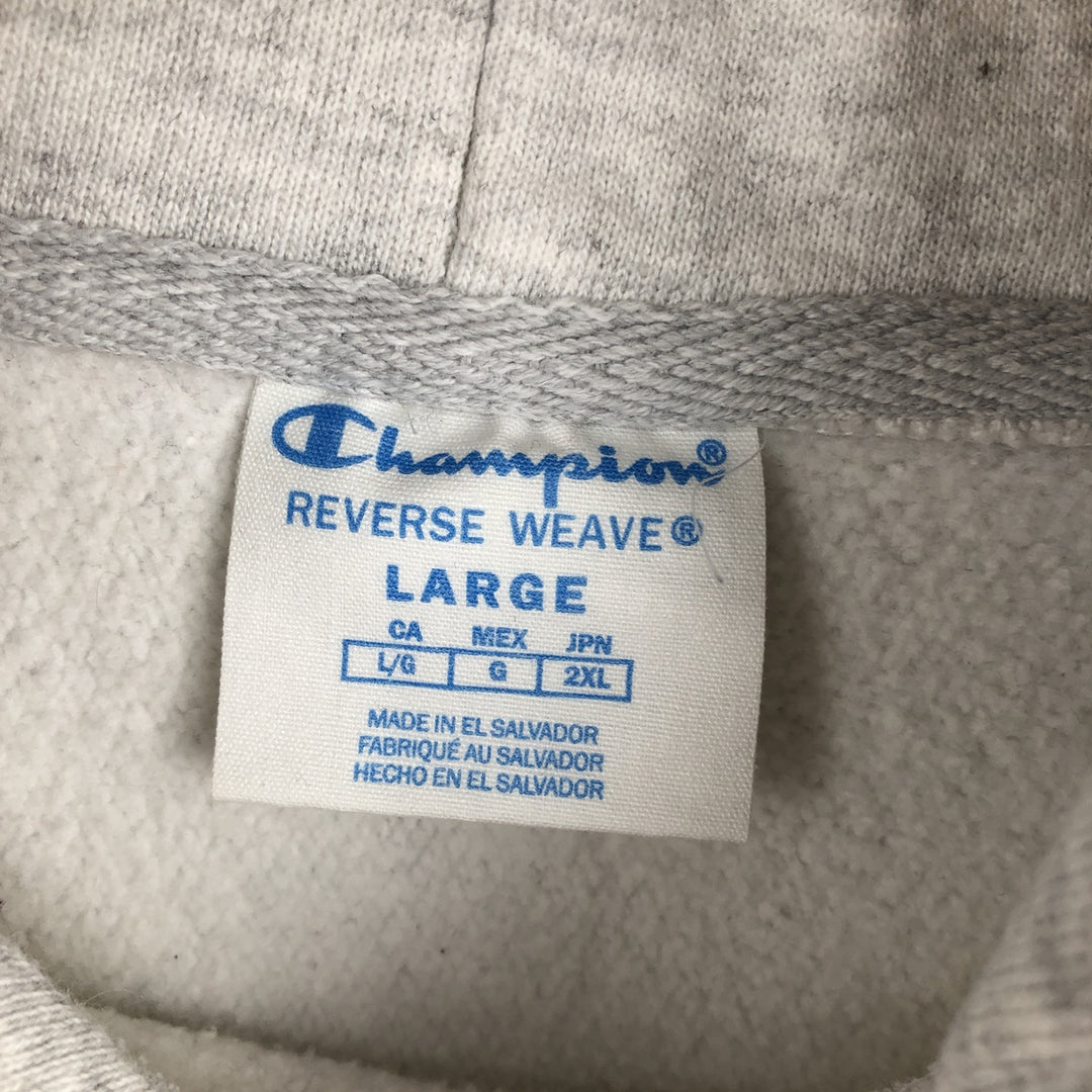 Champion Reverse Weave US Navy Sweat Pullover Hoodie (Men's Size L equivalent) cotton gray type Vintage Second Hand