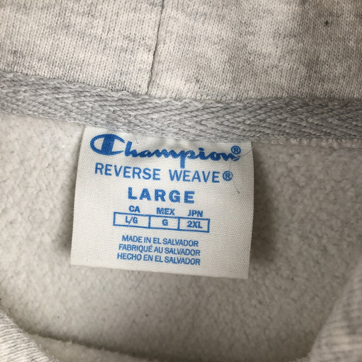 Champion Reverse Weave US Navy Sweat Pullover Hoodie (Men's Size L equivalent) cotton gray type Vintage Second Hand
