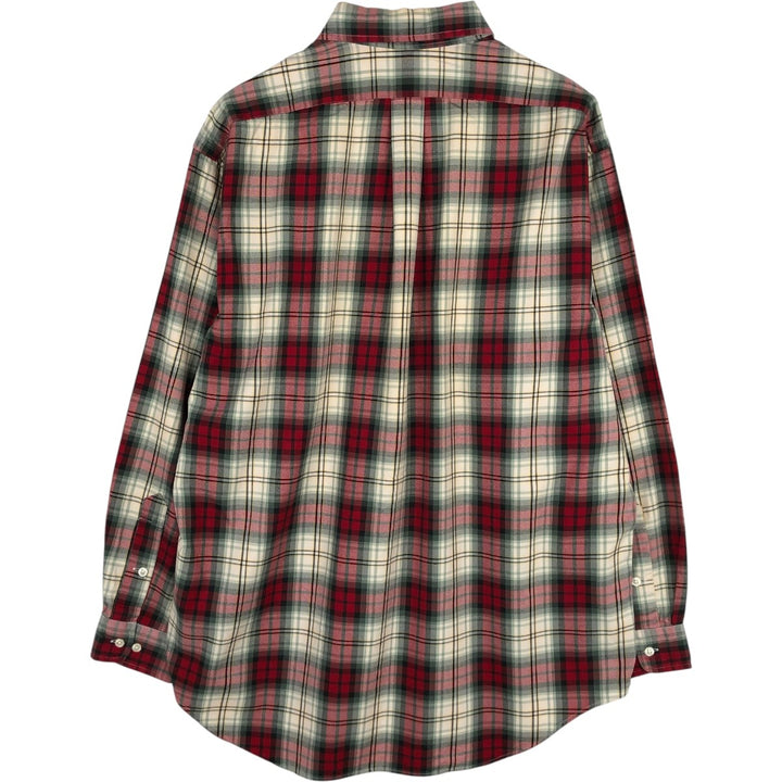 Ralph Lauren BLAKE long sleeve button down check shirt, men's size L cotton red type Vintage Second Hand