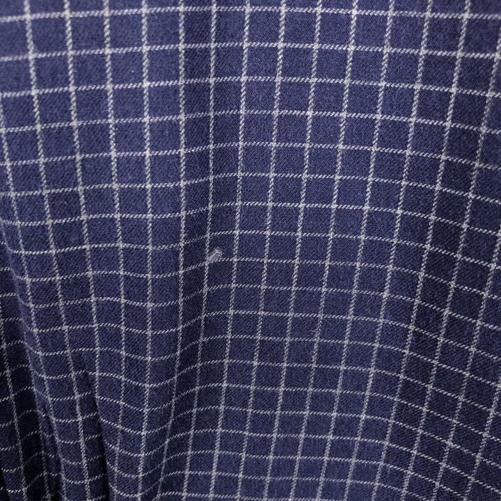 Ralph Lauren BLAKE long sleeve button down check shirt, men's XL size cotton navy blue type Vintage Second Hand