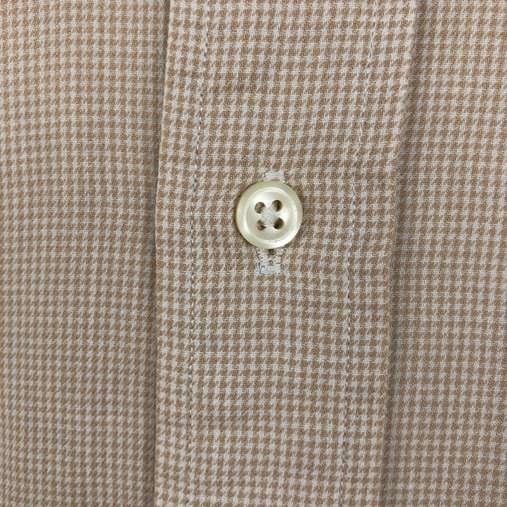 Ralph Lauren POLO by Ralph Lauren LOWELL Long-Sleeve Button-Down Check Shirt, Men's Size L (approx.) cotton orange type Vintage Second Hand