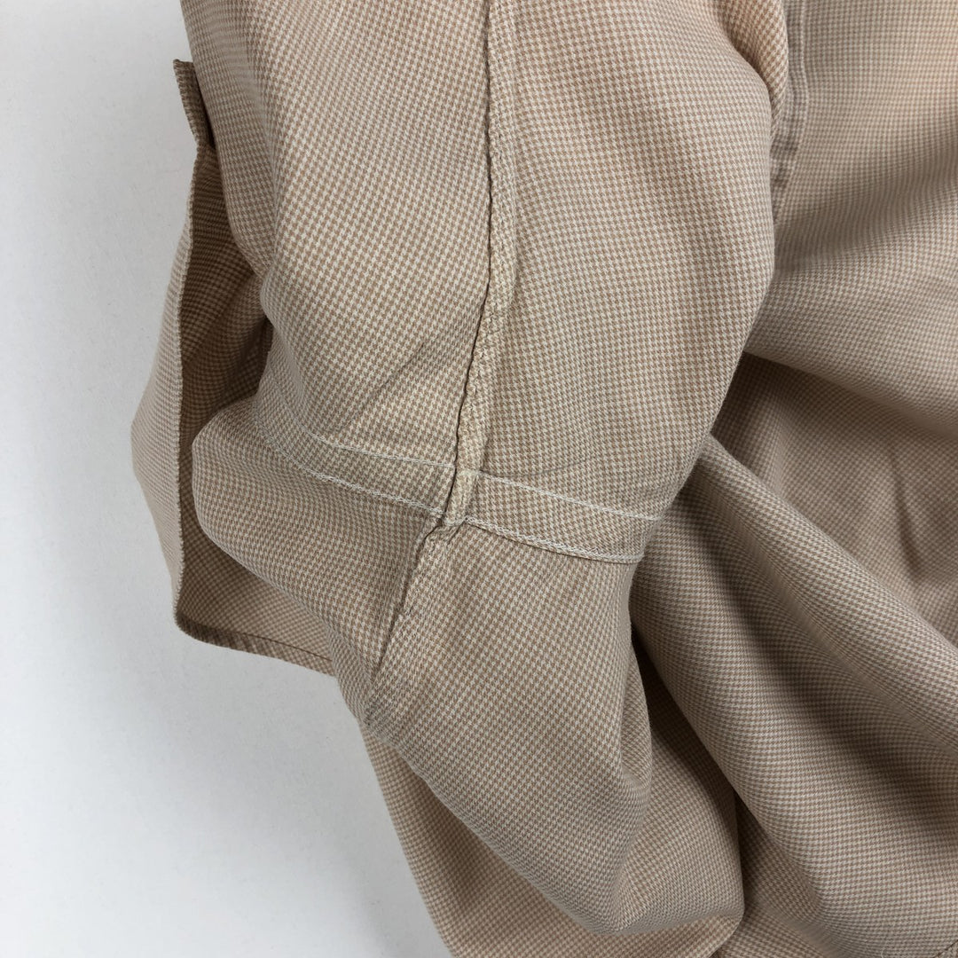 Ralph Lauren POLO by Ralph Lauren LOWELL Long-Sleeve Button-Down Check Shirt, Men's Size L (approx.) cotton orange type Vintage Second Hand