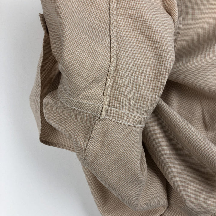 Ralph Lauren POLO by Ralph Lauren LOWELL Long-Sleeve Button-Down Check Shirt, Men's Size L (approx.) cotton orange type Vintage Second Hand