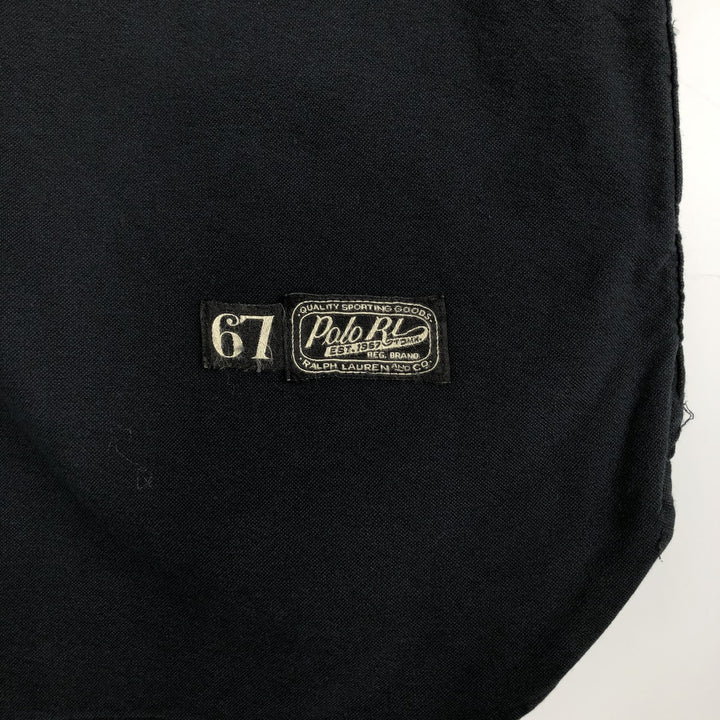 Ralph Lauren POLO RALPH LAUREN embroidered long-sleeved cotton shirt, men's size XXL equivalent. cotton black type Vintage Second Hand