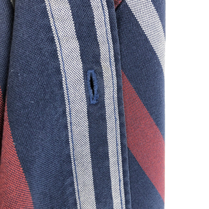 Ralph Lauren Multi-Stripe Long Sleeve Button-Down Striped Shirt, Men's XL cotton navy blue type Vintage Second Hand