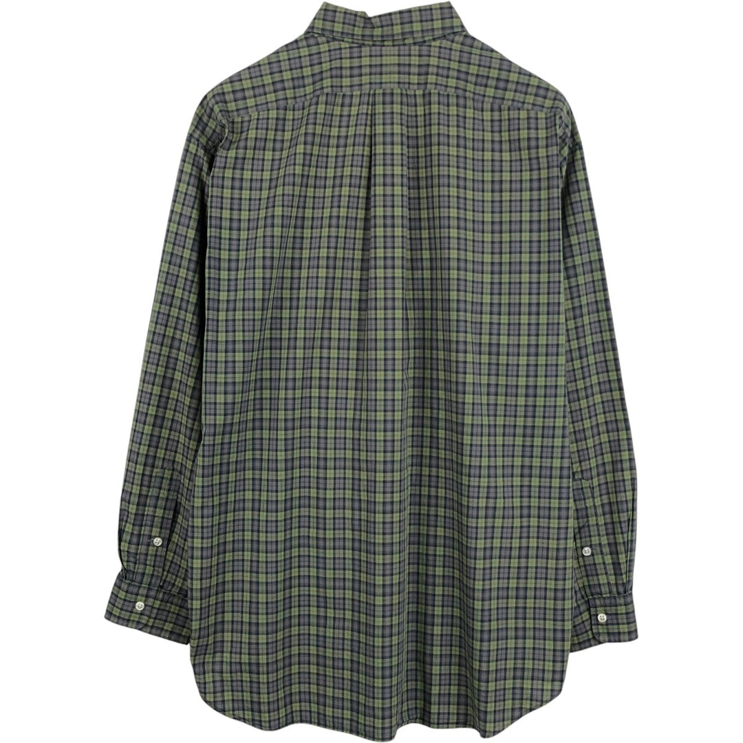 Ralph Lauren BLAKE short sleeve button down check shirt men's XL size cotton green type Vintage Second Hand