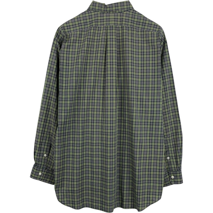 Ralph Lauren BLAKE short sleeve button down check shirt men's XL size cotton green type Vintage Second Hand