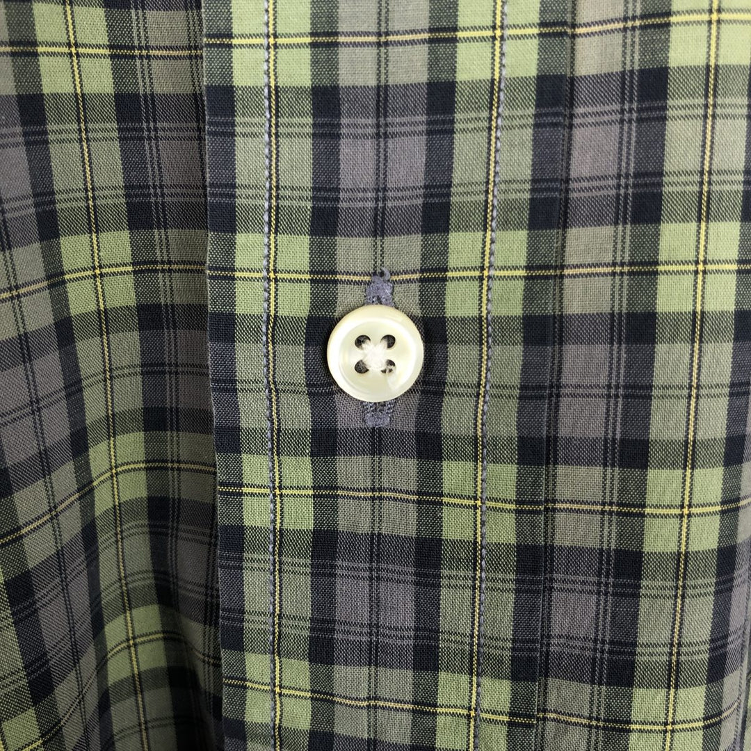 Ralph Lauren BLAKE short sleeve button down check shirt men's XL size cotton green type Vintage Second Hand
