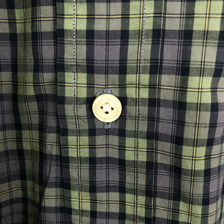 Ralph Lauren BLAKE short sleeve button down check shirt men's XL size cotton green type Vintage Second Hand