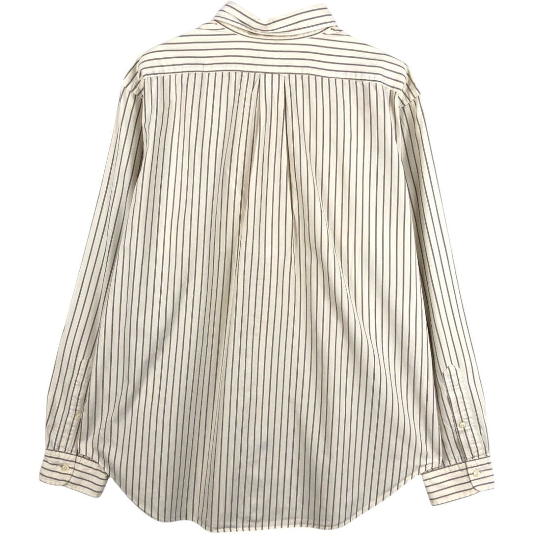 Ralph Lauren Classic Fit Long Sleeve Button Down Striped Shirt Men's XL cotton white type Vintage Second Hand