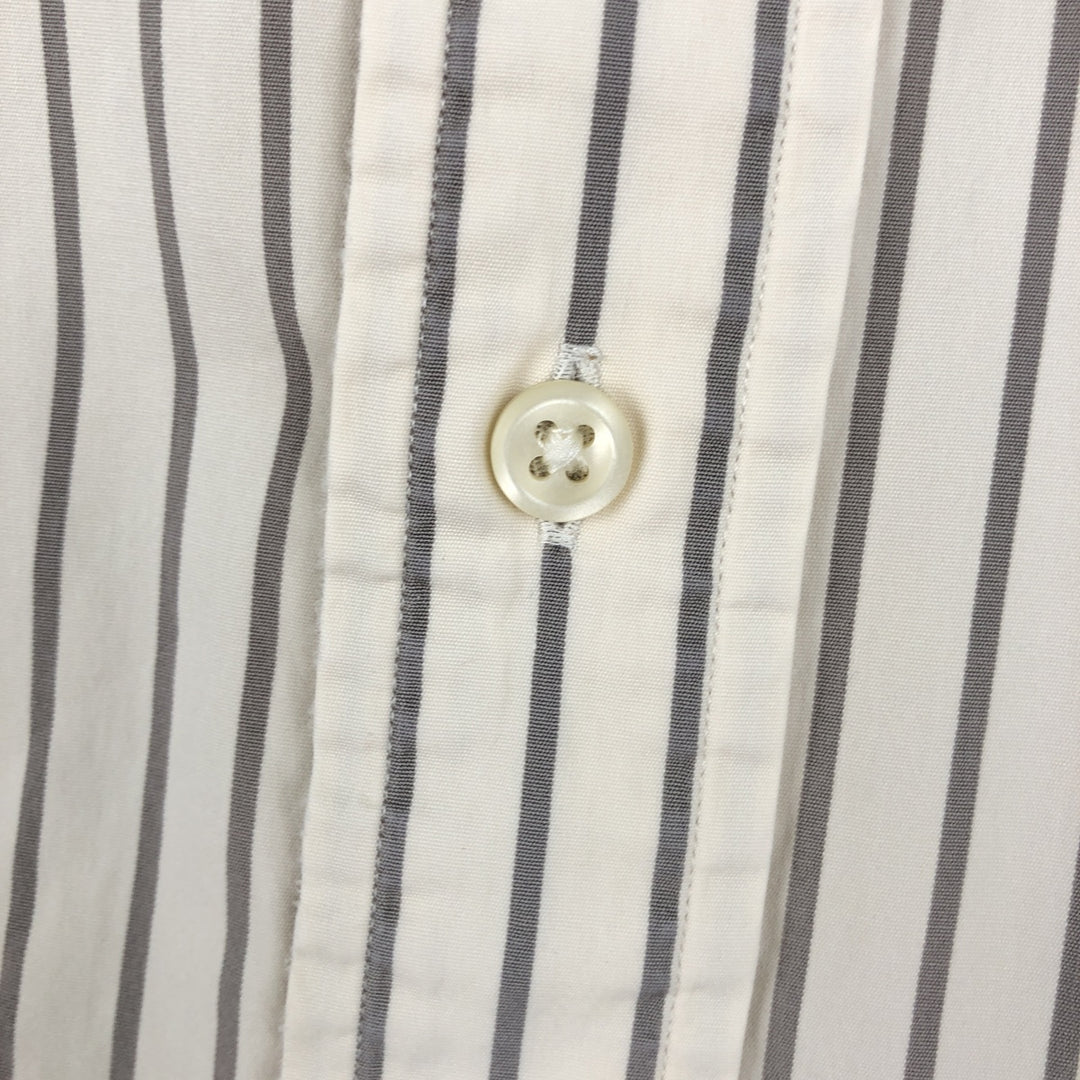 Ralph Lauren Classic Fit Long Sleeve Button Down Striped Shirt Men's XL cotton white type Vintage Second Hand