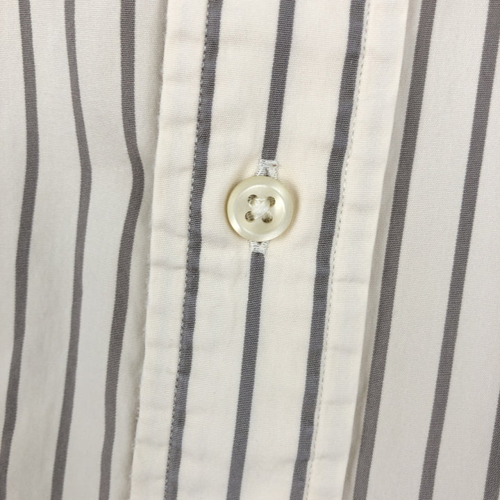Ralph Lauren Classic Fit Long Sleeve Button Down Striped Shirt Men's XL cotton white type Vintage Second Hand