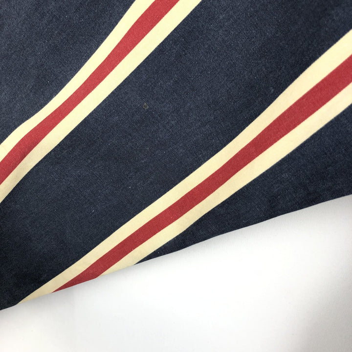 Ralph Lauren POLO by Ralph Lauren long-sleeved button-down striped shirt, men's size XL cotton navy blue type Vintage Second Hand