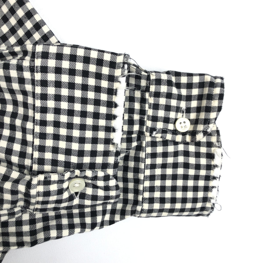 Ralph Lauren Classic Fit Gingham Check Long Sleeve Button-Down Check Shirt, Men's Size XL cotton black type Vintage Second Hand