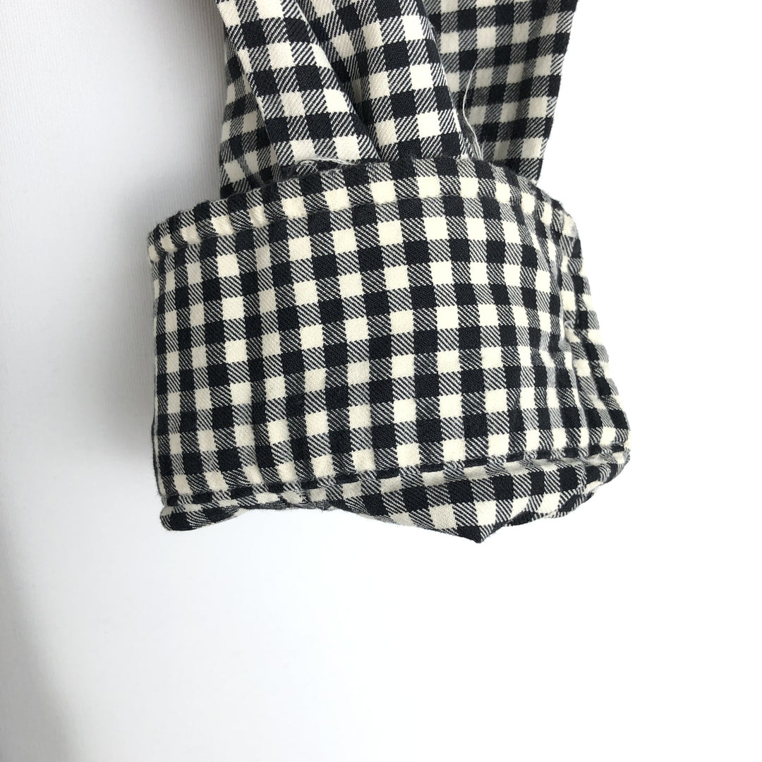 Ralph Lauren Classic Fit Gingham Check Long Sleeve Button-Down Check Shirt, Men's Size XL cotton black type Vintage Second Hand