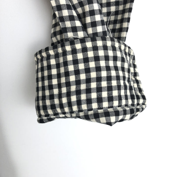 Ralph Lauren Classic Fit Gingham Check Long Sleeve Button-Down Check Shirt, Men's Size XL cotton black type Vintage Second Hand