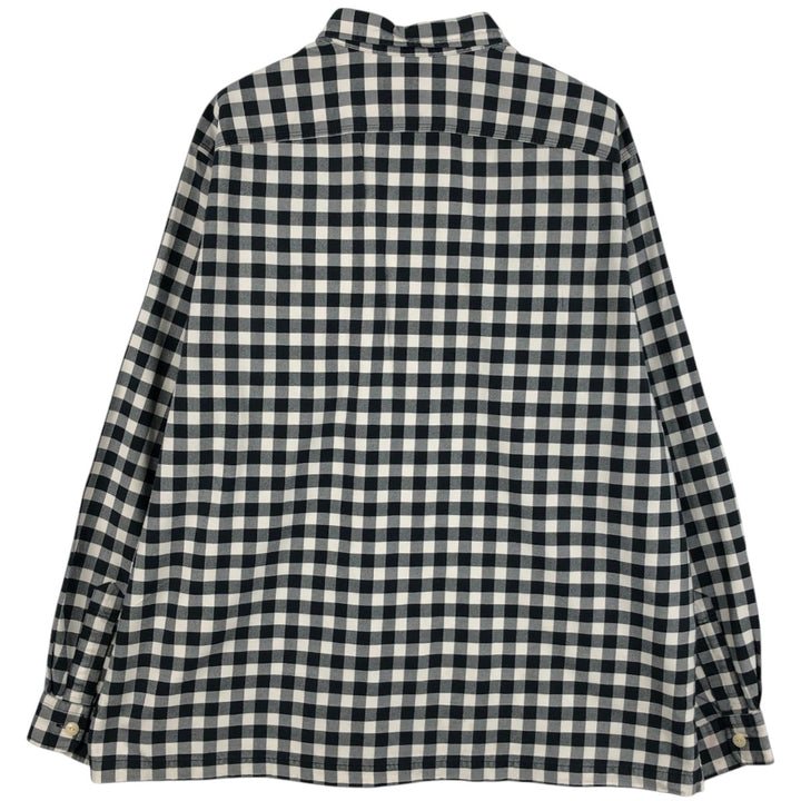 Ralph Lauren POLO by Ralph Lauren gingham check long-sleeved cotton check shirt, men's size XL cotton black type Vintage Second Hand