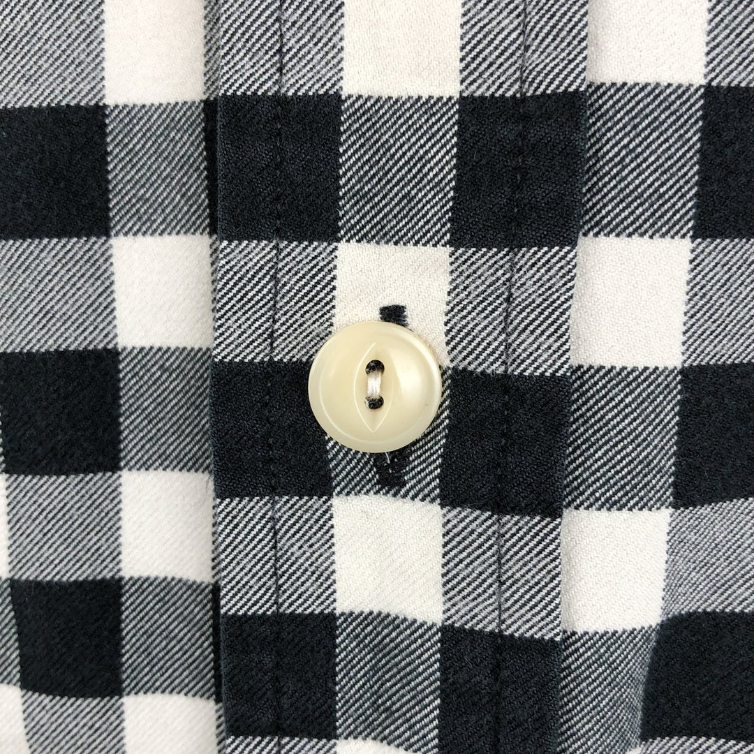 Ralph Lauren POLO by Ralph Lauren gingham check long-sleeved cotton check shirt, men's size XL cotton black type Vintage Second Hand