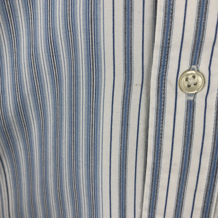 Ralph Lauren Classic Fit Multi-Stripe Long Sleeve Button-Down Striped Shirt, Men's Size L cotton Blue type light blue Vintage Second Hand