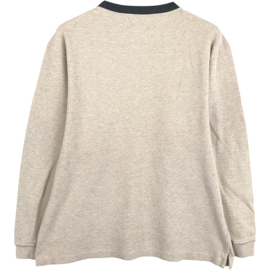 Eddie Bauer Thermal Long-Sleeve T-Shirt, Men's Size S cotton Beige type Vintage Second Hand