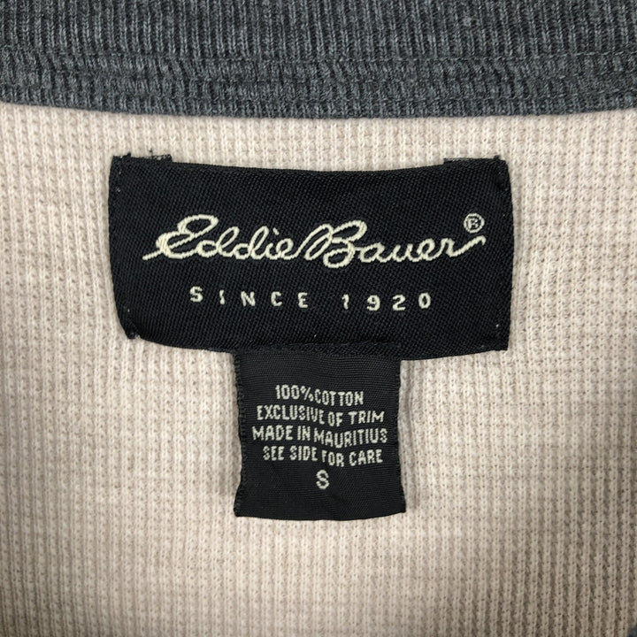 Eddie Bauer Thermal Long-Sleeve T-Shirt, Men's Size S cotton Beige type Vintage Second Hand