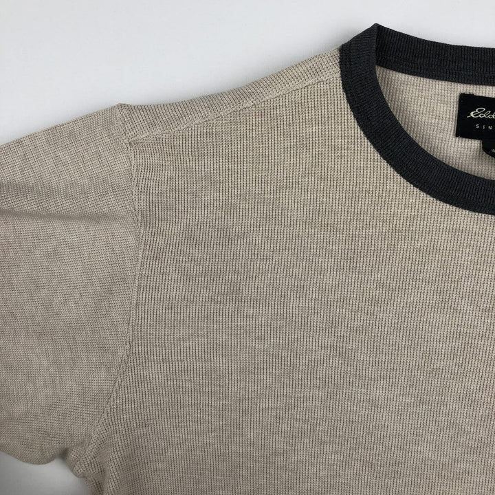 Eddie Bauer Thermal Long-Sleeve T-Shirt, Men's Size S cotton Beige type Vintage Second Hand