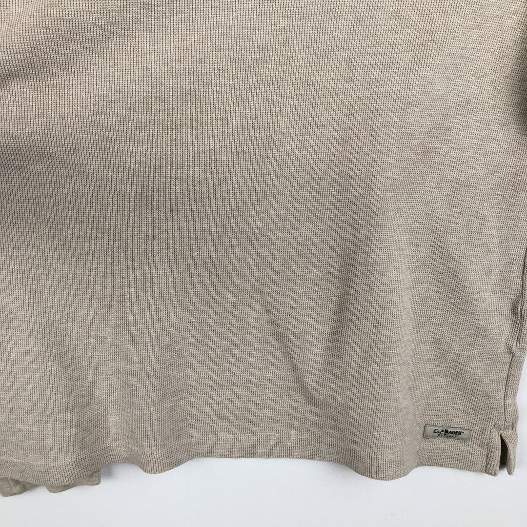 Eddie Bauer Thermal Long-Sleeve T-Shirt, Men's Size S cotton Beige type Vintage Second Hand