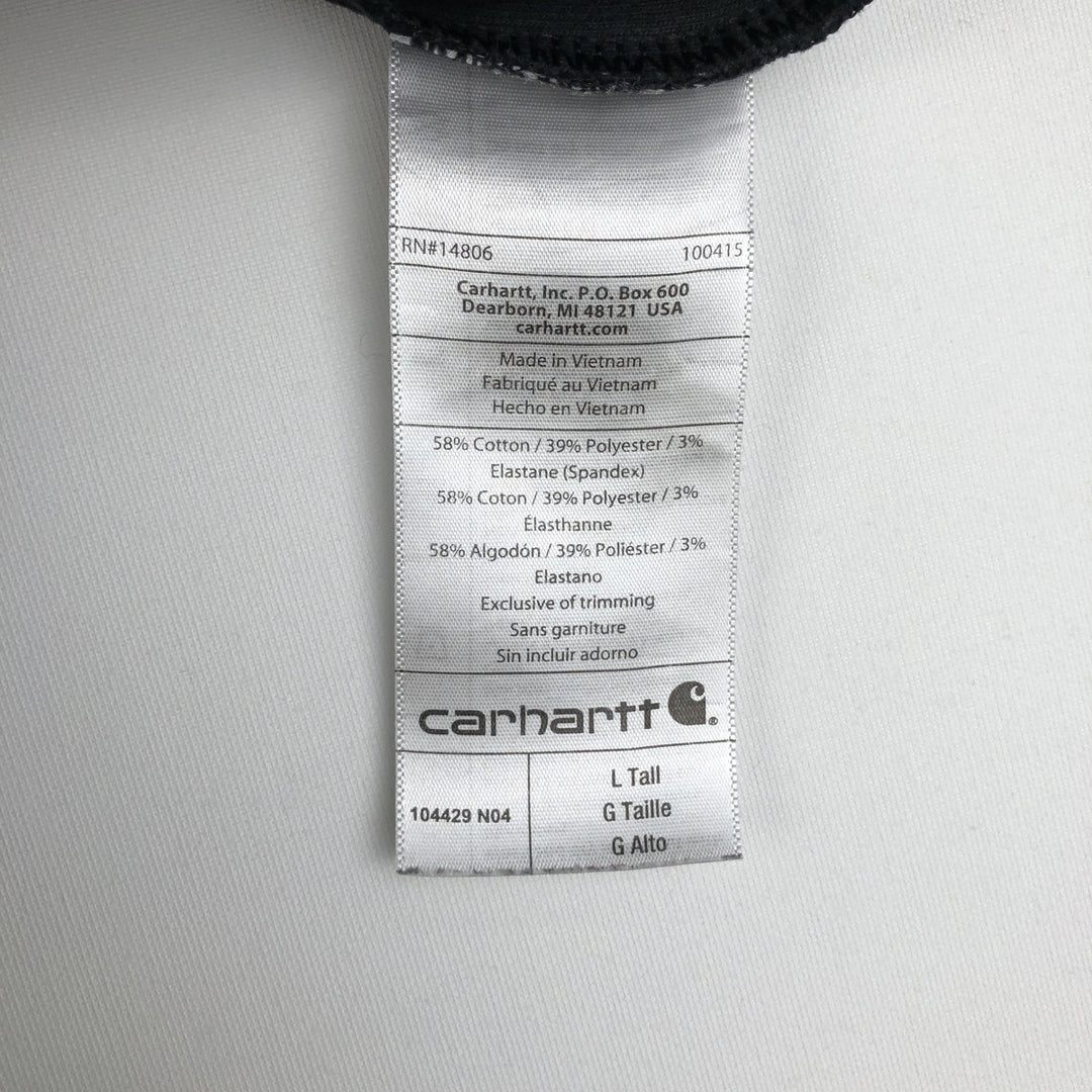 Carhartt Henley Neck Thermal Long Tee, Honeycomb, Men's Size L cotton black type Vintage Second Hand
